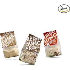 Reishunger Органические готовые смеси Блиц-Ризотто в наборе - 3 разных сорта (3 x 250 г) - без глютена - также доступны в виде набора из 6 и 9 штук