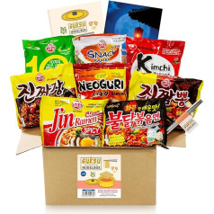 Подарочная коробка Guksu с 8 корейскими лапшами с разнообразными вкусами Корейская лапша быстрого приготовления