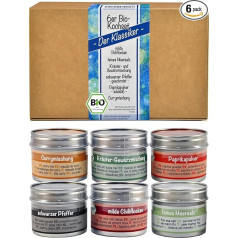 direct&friendly Подарочный набор органических специй, чили, карри, перец, морская соль, паприка, смесь травяных специй, 360 г