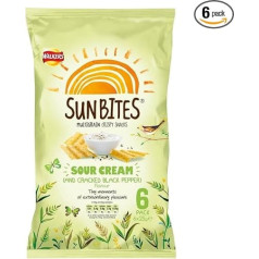 Walkers SunBites Wholemeal Snacks - Sour Cream & Cracked Black Pepper (6x25g) - упаковка из 6 штук
