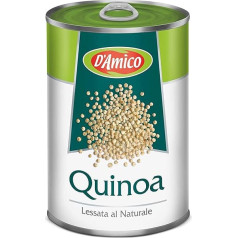 D'Amico Quinoa Lessata al Naturale Киноа натуральное приготовленное только из 3 ингредиентов вода, киноа, соль 400 г, упаковка из 6