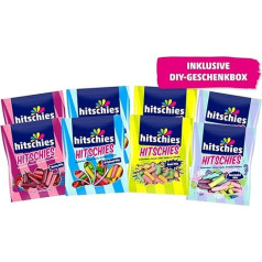 Подарочная коробка hitschies - Конфетная коробка с 8 hitschies - Фруктовые вкусные закуски - Готовая упаковка - Размеры коробки: 31 x 18 x 13 см.