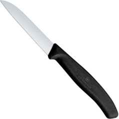 Victorinox Нож для чистки, гладкий, длина 80/189 мм - черный