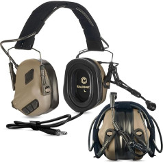 EARMOR M32 PLUS 2024 Varsion тактические наушники охота и стрельба наушники с микрофоном, усиление звука, Nato Jacket TP120, светло-коричневый, один размер