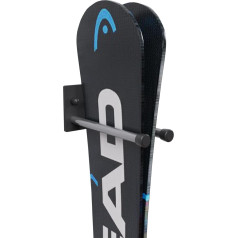 Настенный держатель для лыж N1 для 1 пары 13 см палок для скандинавской ходьбы и треккинга с защитным резиновым покрытием для компактного хра