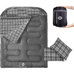 Взрослый фланелевый спальный мешок, 3-4 сезона XL спальный мешок, спальный мешок для 2 человек, открытый летний спальный мешок