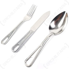 Mil-Tec Unisex - Набор столовых приборов для взрослых-18642000 Set, черный, один размер