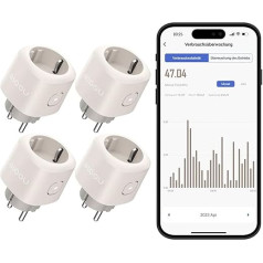 Nooie WLAN Socket, Smart Plug Socket, WiFi Plug, пульт дистанционного управления, голосовое управление и функция таймера, совместимость с Alexa и Google Home, только дл