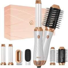 Набор щеток горячего воздуха 6 в 1, UKLISS Фен Air Styler 1000 Вт, автоматические щипцы для завивки волос, массажная щетка горячего воздуха, круглая ще