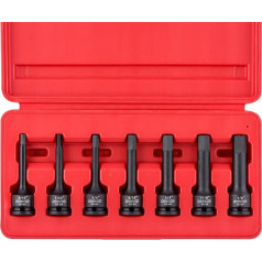 NEIKO 01131B 3/8 Zoll Innensechskant-Set, 3 Zoll Länge, 3/8 Zoll Schlag Sechskant-Bit Steckschlüsselsatz, SAE Sechskant-Schraubendreher 3/16 Zoll bis 1/2 Zoll, CrMo Stahl, Schlaggrad, 7-P. Stück-Set
