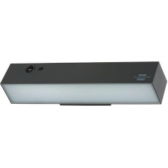 Brennenstuhl Solar LED Spotlight SOL 1000 Cubus/LED Wall Light for Outdoor Use with Motion Sensor (Solar Lamp IP54, 1000 lm, Frosted Glass, 4 Different Light Modes, Twilight Sensor, Includes Battery)