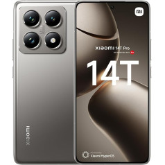 Xiaomi 14T Pro, 5G-смартфон, 12+512 ГБ Handy ohne Vertrag, 6.67'' AI дисплей 144 Гц, Leica Kamera, MediaTek Dimensity 9300+, 5000 мАч, 120 Вт HyperCharge, Dual-SIM, Titanium