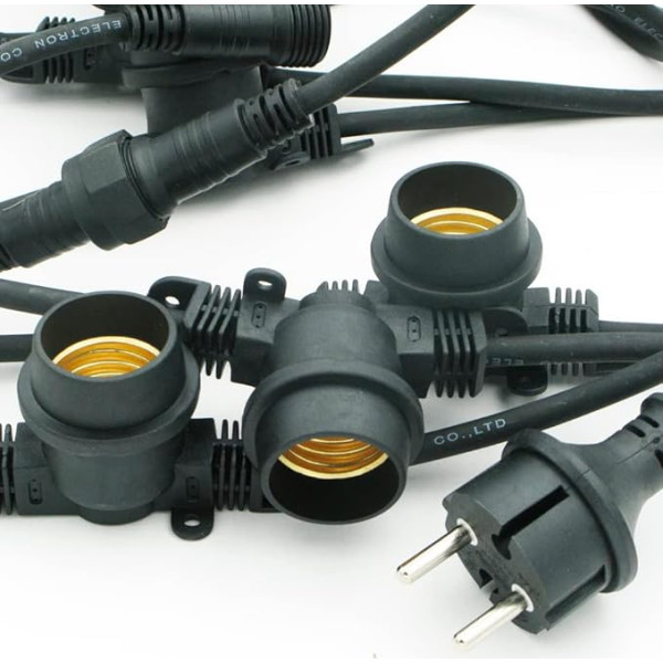 LAES 10 м 20 ламп держатель фея огни E27 Открытый Крытый