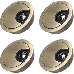 METALLIXITY Pack of 4 Cable Cord Eyelet (50 мм/1.97 дюймов) сплав цинка круглый кабель отверстие крышка провода организатор - для дома стол кабель провод управле