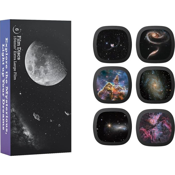 Реалистичные диски - диски для проектора Ainael Meteor and Galaxy, 5K Ultra HD диски для домашнего планетария, набор из 6 дисков без проектора (Туманность 4)
