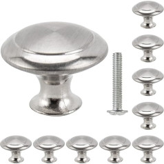 Libraoeu Pack of 20 Door Knobs Stainless Steel Knobs for Cupboard Drawer Door Knobs Furniture Knob
