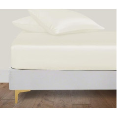 LINENWALAS 100% органический бамбуковый шелк, 140 x 200 см, глубокий карман до 40 см, мягкий, сертифицированный Oeko-Tex охлаждающий бамбуковый комплект по