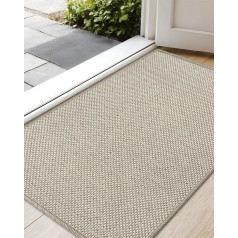 COLOR&GEOMETRY Dirt Trapper Mat Indoor 43 x 75 cm, Doormat Indoor, Non-Slip Doormat Washable, Entrance Rug, Clean Mat Absorbent Door Mat for Entrance, Front Door, Indoor and Outdoor Use (Beige)