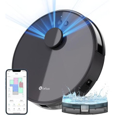 LEFANT M1G Робот-пылесос с функцией швабры, LiDAR навигация, 4000Pa робот-пылесос 200 мин, многоступенчатое картирование, с запретными зонами, всасыван