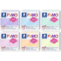 Полимерная глина для моделирования в духовке FIMO Effect - 57 г - набор из 6 штук - пастельный тон