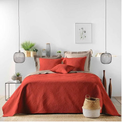 Пододеяльник Douceur d'Intérieur Romances Terracotta из микрофибры 220 x 240 см Plain