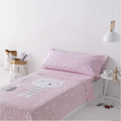 Комплект пододеяльника COTTON ARTean для детей, подростков, розовый, 105 x 190/200 см, 100% хлопок.