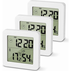 Oule GmbH Радиоуправляемые цифровые настенные часы с термометром и XXL LCD дисплеем отображения температуры (современный)