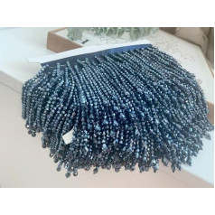 5 ярдов Nude Tan Crystal Fringe Trim for Couture Dance Costume Party Decorations Dress Embellishments Navy Blue