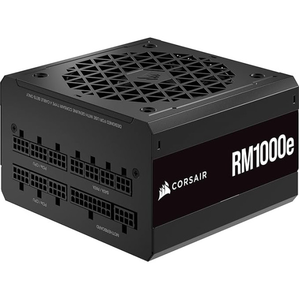 Corsair RM1000e (2023) Полностью модульный малошумный блок питания ATX - Совместимость с ATX 3.0 и PCIe 5.0 - Конденсаторы 105°C - Эффективность 80 Plus Gold - Поддерж