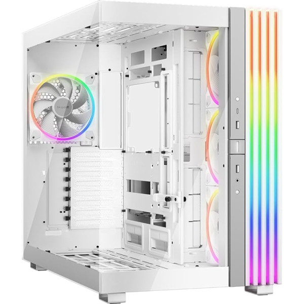 не шумите! Корпус Light Base 900 FX White PC Case, потрясающий панорамный вид, выставочный корпус, двухкамерный дизайн, сплошная светодиодная лента ARGB, 4 