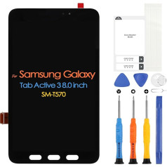 Samsung Galaxy Tab Active 3-го поколения 2020 Замена экрана ЖК-экран SM-T570 дигитайзер сенсорный экран в сборе с ремонтным комплектом (черный)