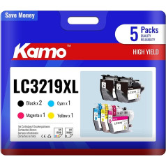 Картриджи kamo LC 3219XL Multipack Совместимость с Brother LC3219 LC3217 XL Чернильный картридж для Brother MFC-J5330DW MFC-J5335DW MFC-J5730DW MFC-J5930DW MFC-J6530DW MFC-J6930DW MFC-J6935DW