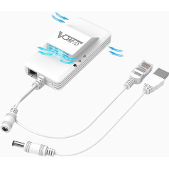 VONETS VAP11S-D232 Промышленный 2.4G/5GHz WiFi to Ethernet Adapter Gigabit Wireless Bridge 100/1000Mbps LAN Port 2 Serial Ports 4 Built-in Powerful Antennas Ethernet WiFi Adapter