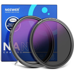 NEEWER HD True Colors 82 мм Переменный ND фильтр ND2-512 (1-9 стопов), VND фильтр и магнитный ND32 фильтр для объектива, многослойное покрытие, без смещения цвет