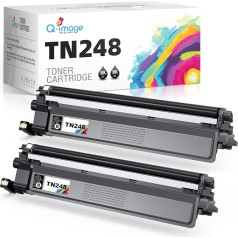 Q-image TN248 Тонер совместимый с Brother TN-248 TN248 TN248BK для Brother MFC-L3760CDW DCP-L3520CDWE DCP-L3520CDW DCP-L3560CDW (упаковка из 2 штук)