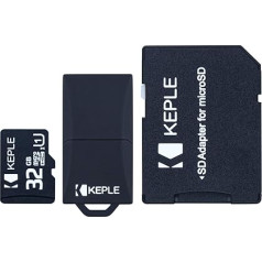 Карта памяти 32GB Micro SD от Keple | MicroSD Class 10 для InnoTV, DigiGo, KidiGo / InnoTab Max, 3S или 3, 3S или 3 Plus, 3 Baby, Inno Tab 2 Baby, InnoTab 2, 2S Kids Tablet Tablets PC | 32 GB SDHC UHS-1 U1 (USB и SD адаптер 