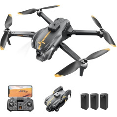 Mingfuxin Дрон с камерой для начинающих, FPV складной RC дрон квадрокоптер для детей и взрослых с функцией избегания препятствий, бесщеточный дви