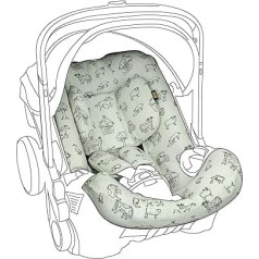 Ukje Cover Compatible with Doona Car Seat Stroller - Child Seat Cover - Baby Car Chair Cover - Toddler Stroller Protector Insert - Newborn Car Seat Accessories (Beige Leopard)