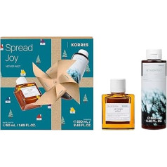 KORRES VETIVER ROOT Набор ароматов для него, подарочный набор для мужчин с EDT 50 мл и гелем для душа 250 мл, веганский