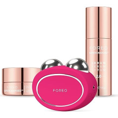 FOREO Total Facelift Set - Микротоковый массажер для лица Bear 2 Fuchsia + Сыворотка Supercharged 2.0 30 мл + Интенсивный увлажняющий крем Supercharged HA + PGA с 3-кратным эффек