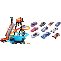 Hot Wheels City FTB67, Ultimate Car Wash System с крокодилом, игровой набор 