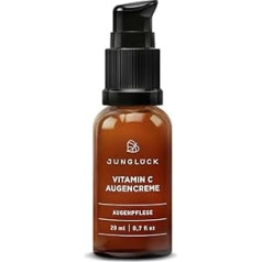 JUNGLÜCK Vitamin C Eye Cream - Vegan | Анти-усталостный крем против темных кругов и отеков | Витамин С для кожи вокруг глаз придает сияние и противодействуе