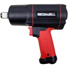 Ударный пневмогайковерт Beswell -BW-134K - макс. Крутящий момент 2268 Нм, квадрат 19 мм (3/4 дюйма) - пневмогайковерт с низким уровнем вибрации для затяг
