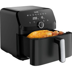 Фритюрница Tefal Easy Fry Mega Hot, объем 7,5 л, до 8 человек, на 99% меньше жира, 8 автоматических настроек приготовления, цифровой дисплей, безопасна для