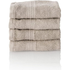 Набор махровых полотенец ALCLEAR Premium, серия махровых полотенец 6 цветов и 5 размеров, цвет: серебристо-серый, 4 полотенца для гостей 30 x 50 см