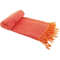 Stefano Ferrante Bird Eye Special Hammam Towel Sauna Towel Peshtemal Fouta Beach Towel Bath Towel Cotton Backpacker 100 x 180 cm (Orange/Pink)