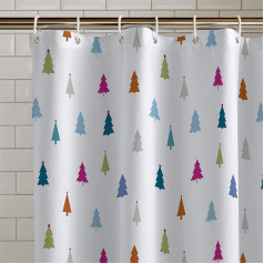 Catherine Lansfield White Christmas Tree Shower Curtain 180 x 180 см