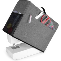 CURMIO Sewing Machine Dust Cover with Pockets, пылезащитный чехол для швейных машин и аксессуаров, серый (заявка на патент)