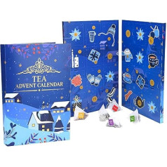Spetebo Tea Book Advent Calendar 2024 Large - 35 x 24 см - Различные виды чая для рождественского сезона - Пробный набор адвент-календаря