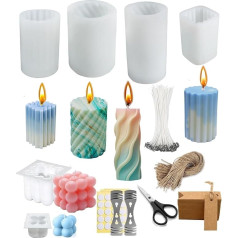 Набор из 6 свечей DIY Набор форм для заливки свечей Силиконовые формы для свечей Силиконовые формы для DIY Ароматерапия свечи создания постав